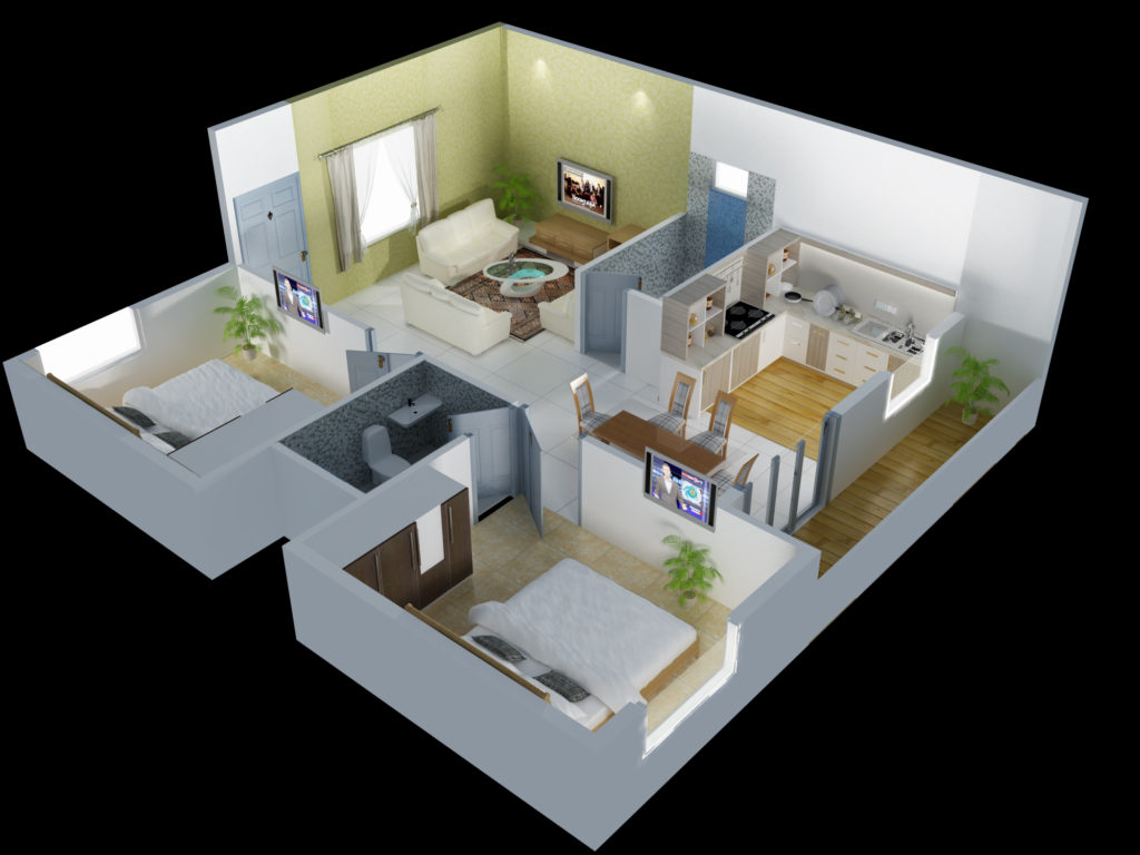 DS-MAX-Shrine 2 bed room floor plans