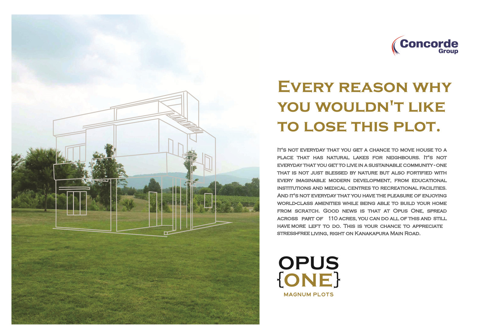 Concorde Opus One Villa Plots on Kanakapura main Road - Propheadlines